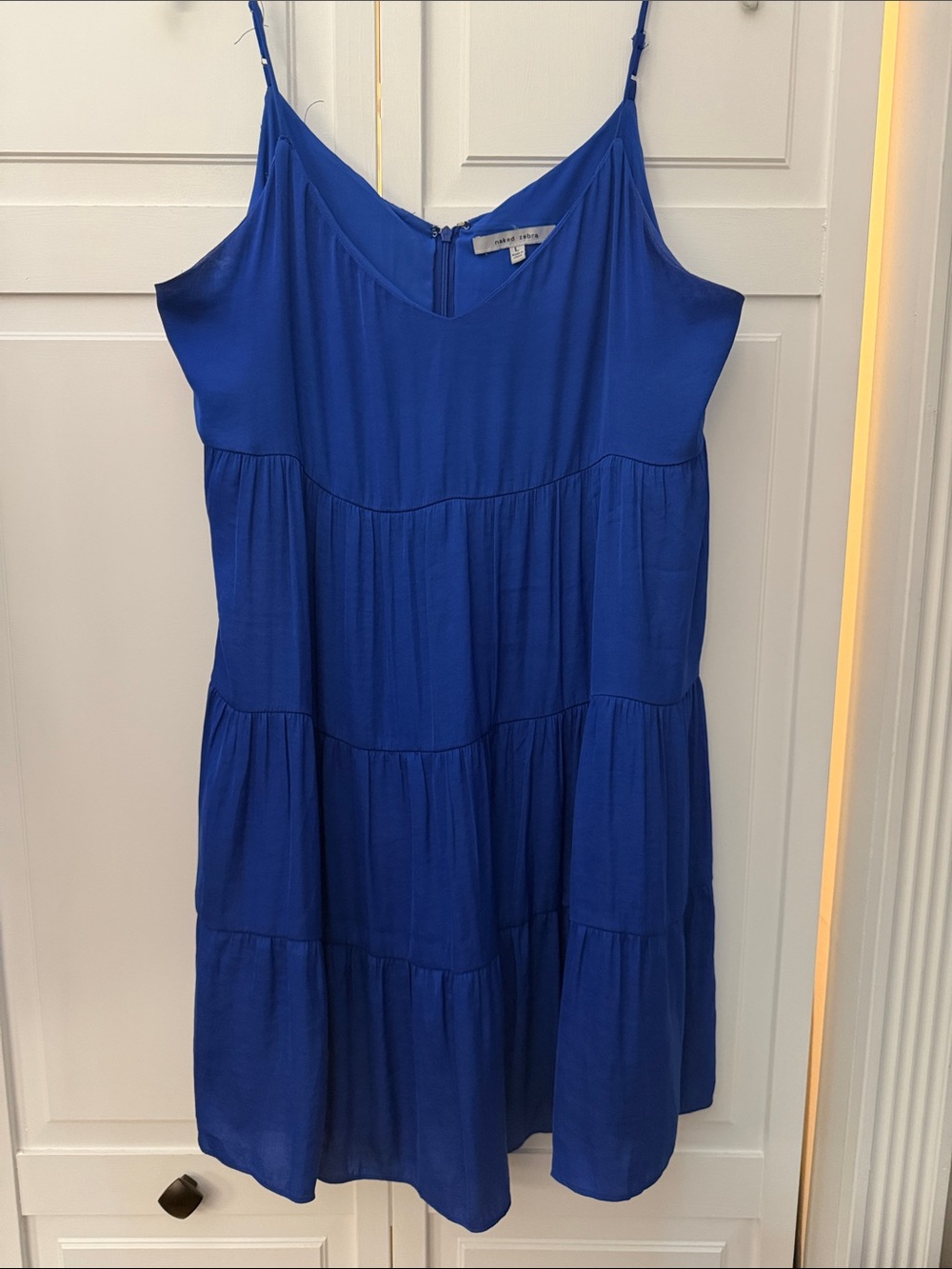 Naked Zebra Royal Blue Tiered Cami Dress - Lightweight Summer Top